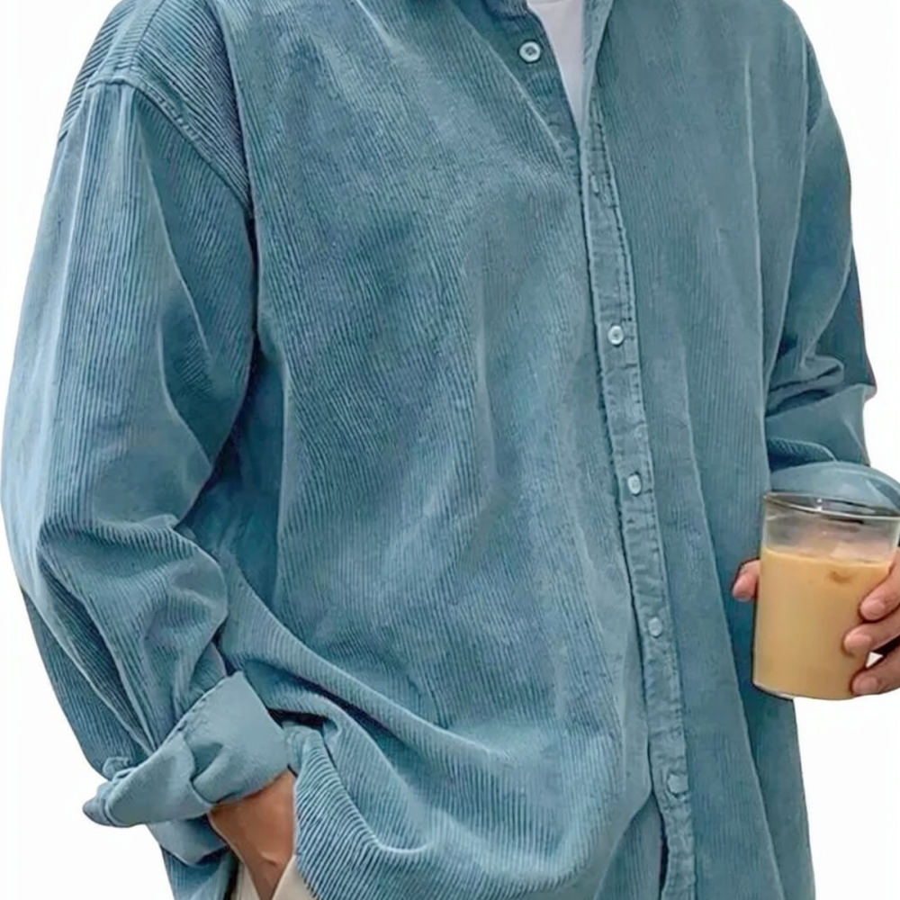 Heren Corduroy Overhemden Lang - Corduroy Button Up Shirt Men recensie en prijs