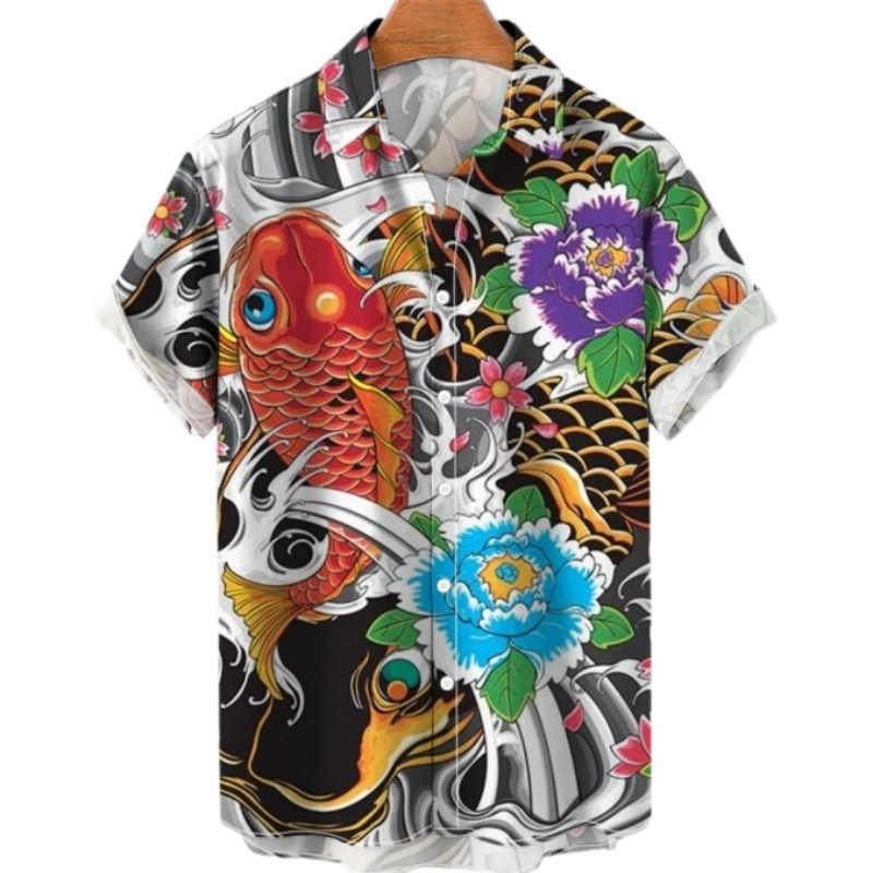 Zomer Bloemen Koi Vis Hawaiiaa - Vintage Hawaiian Floral Shirt recensie en prijs