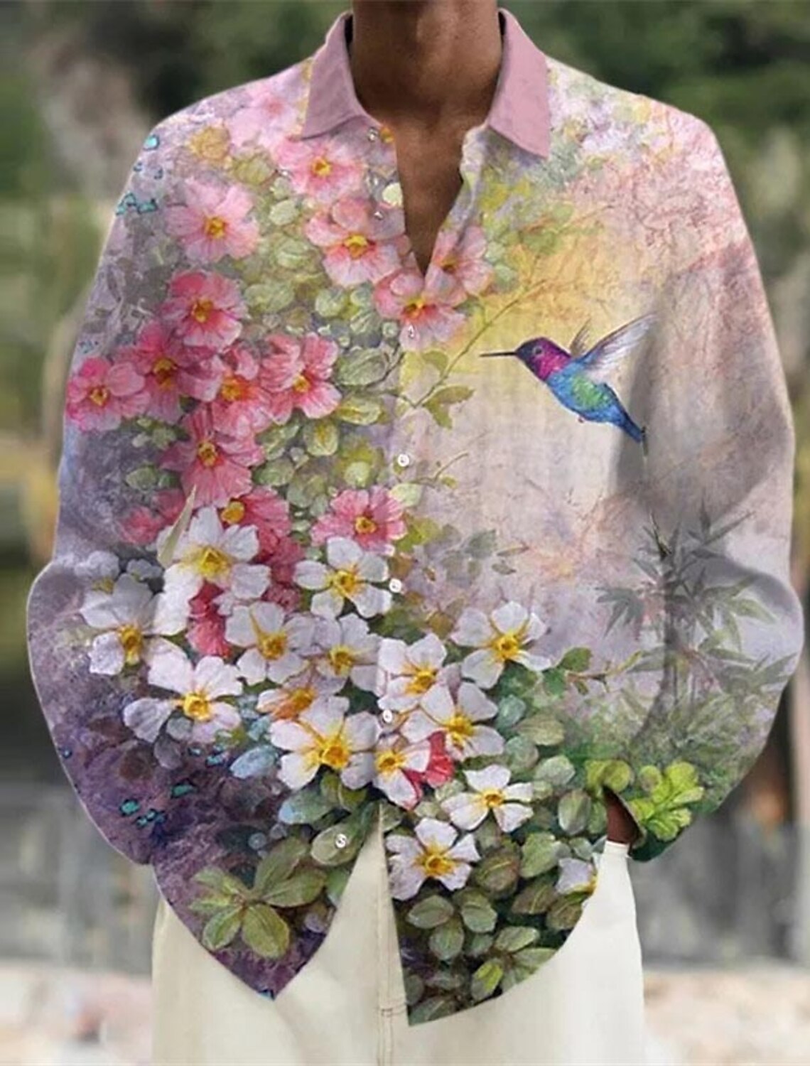Heren Overhemd Linnen Shirt Bl - Vintage Hawaiian Floral Shirt recensie en prijs
