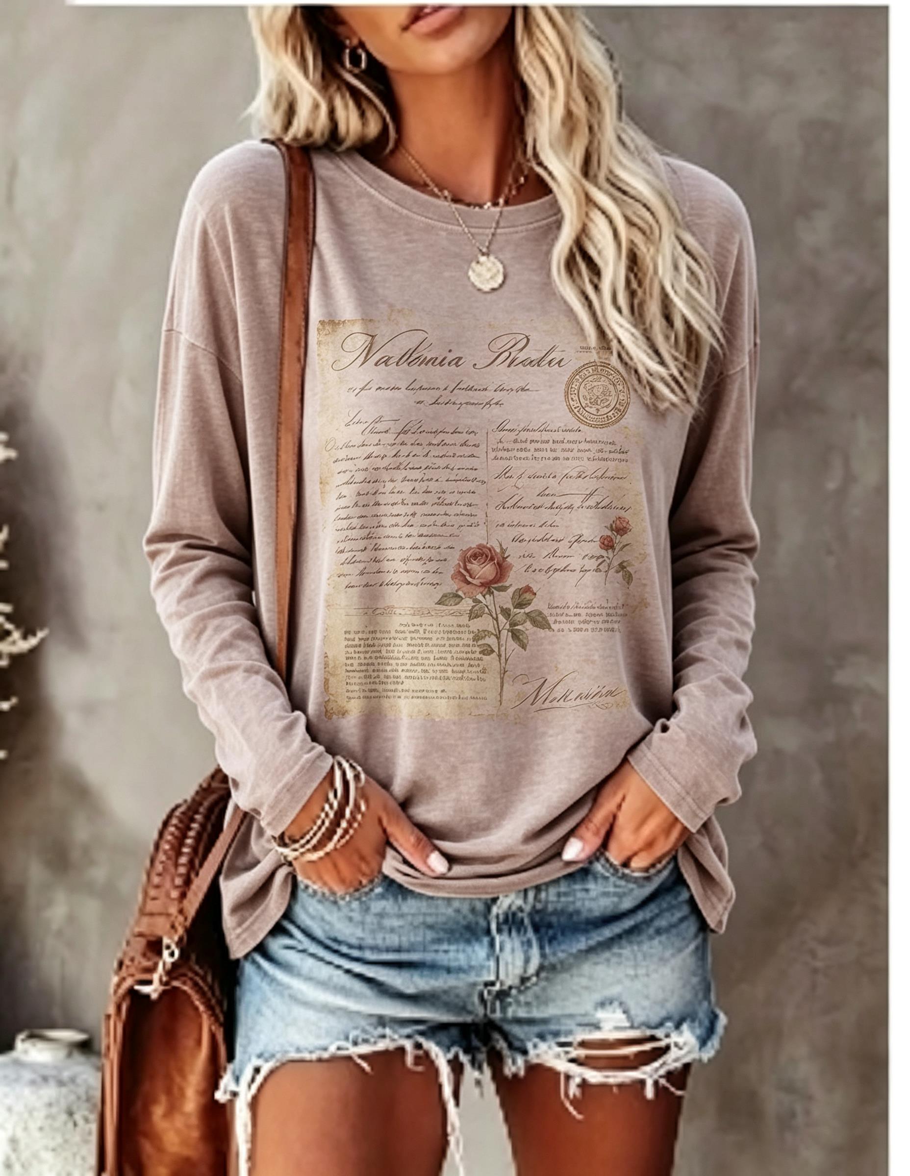 Dames T-shirt met lange mouwen - T-Shirts recensie en prijs